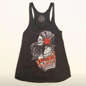 Lords of Gastown Limited Print Gypsy Rose Tank Top Charcoal Small